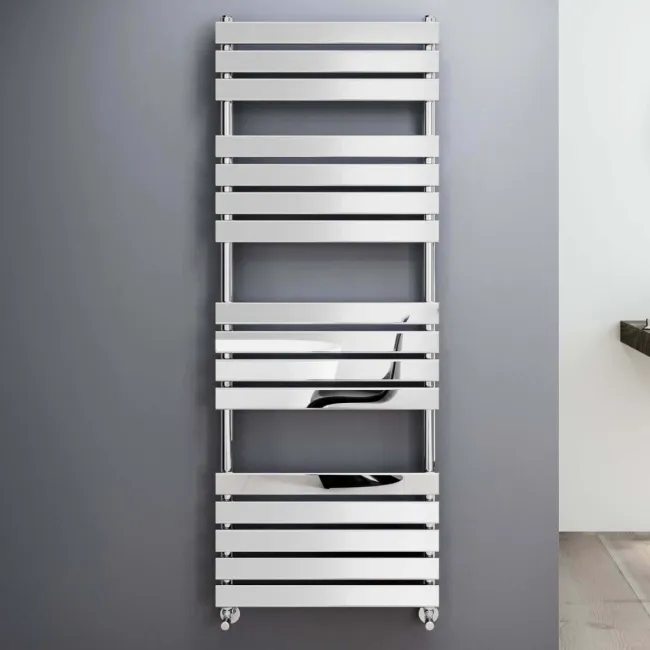 Santorini Chrome Flat Panel Heated Towel Rail 1600x600mm