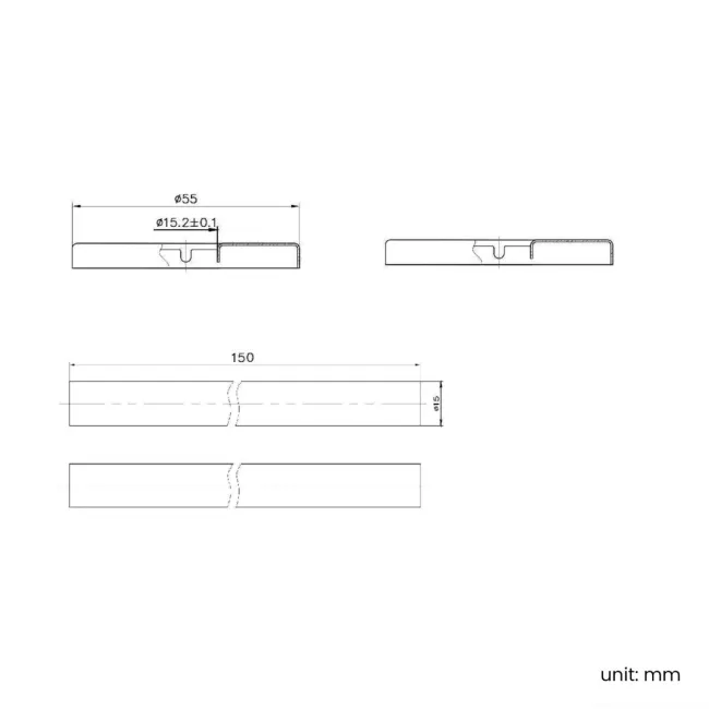 Antique Gold Pipe Connectors For Heated Towel Rails & Radiators (Pair) 150mm