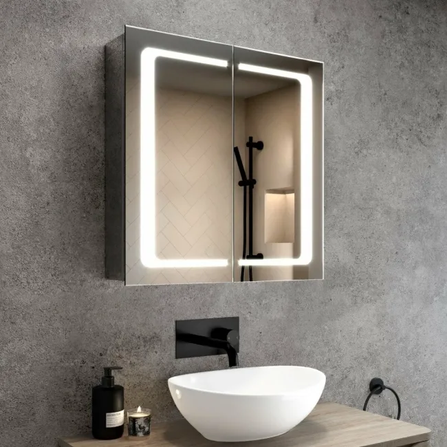 Arabella Illuminated LED Mirror Cabinet 600x600mm