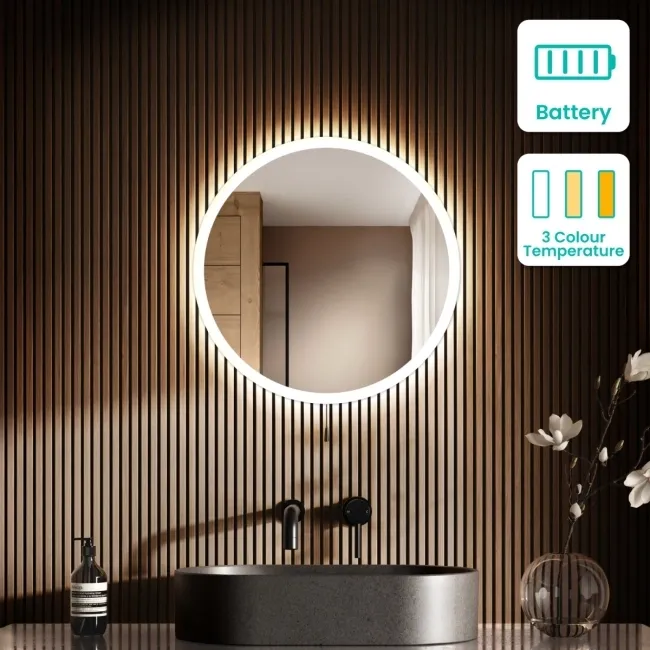 Grace Battery Operated Illuminated LED Mirror 500mm
