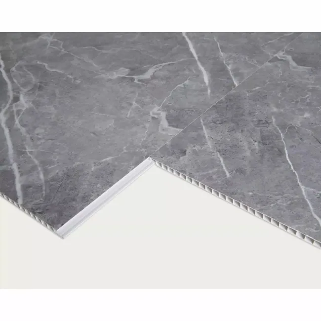 Trepanel Aqua® Matt Grey Marble Effect PVC Shower Wall Panel