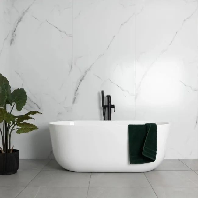 Trepanel Aqua Luxe® Carrara Soft Marble Effect Embossed Satin SPC XXL Wall Panel