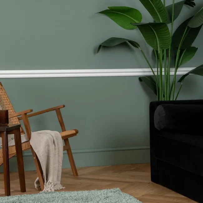 Trepanel Style® Paintable Swan Neck Moulded PS Wall Beading/Dado