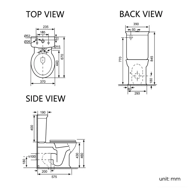 Alma Traditional Rimless Close Coupled Toilet With Premium Soft Close Slim Seat