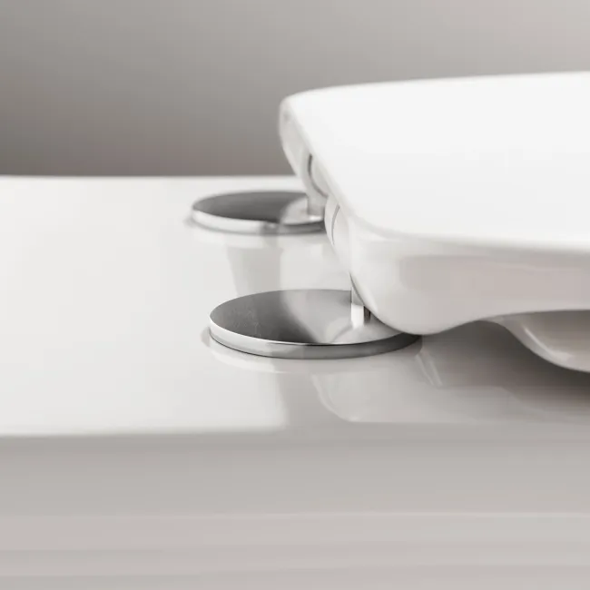 Alma Traditional Rimless Back To Wall Toilet With Premium Soft Close Slim Seat