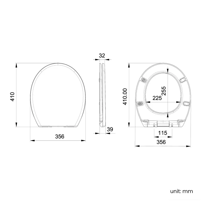 Alma Traditional Rimless Back To Wall Toilet With Premium Soft Close Slim Seat