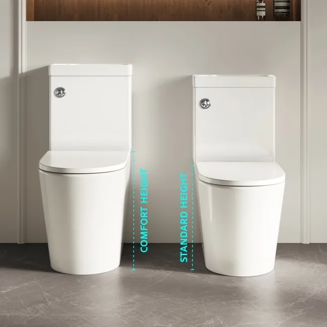 Loma 2-In-1 Combined Wash Basin & Rimless Comfort Height Toilet With Premium Soft Close Seat