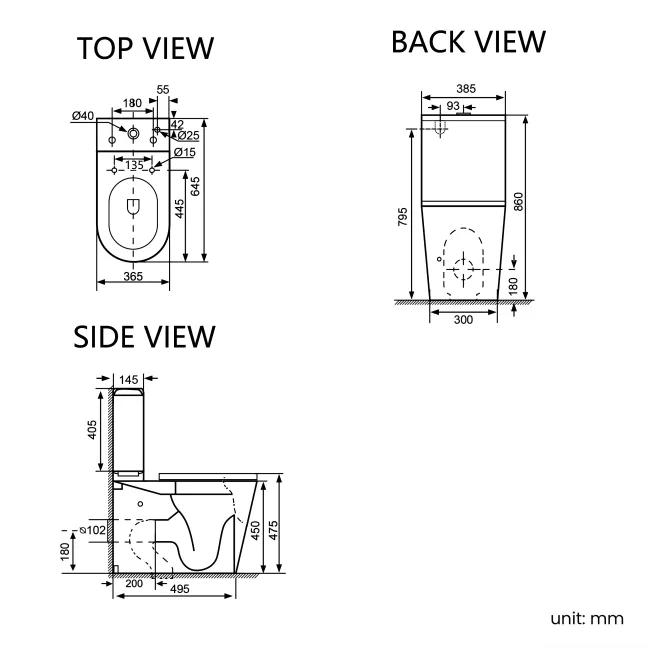 Loma Rimless Comfort Height Close Coupled Toilet With Premium Soft Close Seat