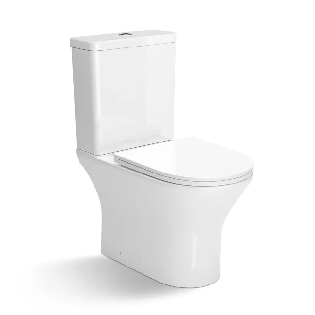 Brooklyn Rimless Close Coupled Toilet With Premium Soft Close Slim Seat