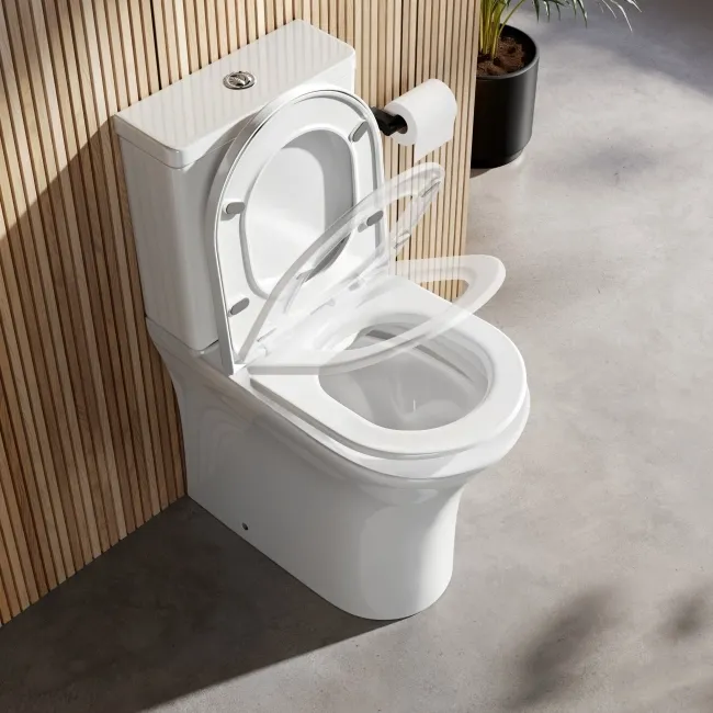 Brooklyn Rimless Comfort Height Close Coupled Toilet With Soft Close Seat