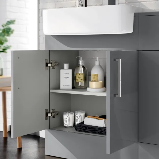 Harper Stone Grey Combination Vanity Basin and Miami Toilet 1200mm