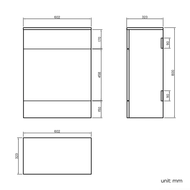Charcoal Elm Back To Wall Unit and Miami Toilet