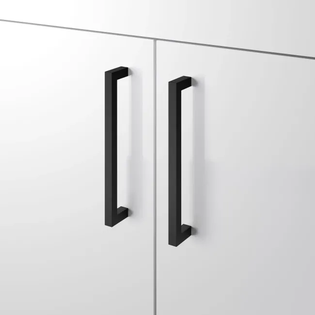 Harper Gloss White Combination Vanity Basin and Atlanta Toilet 1200mm - Black Accents