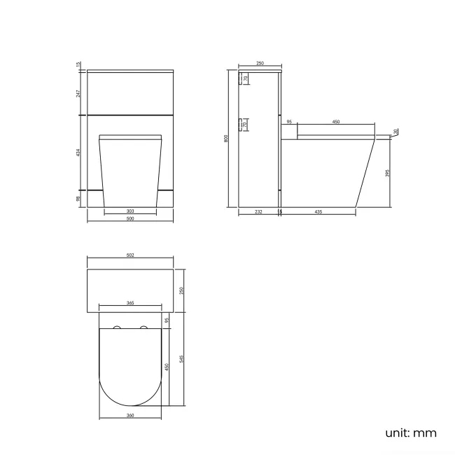 Midnight Green Slimline Back To Wall Unit and Boston Toilet - Black Accents