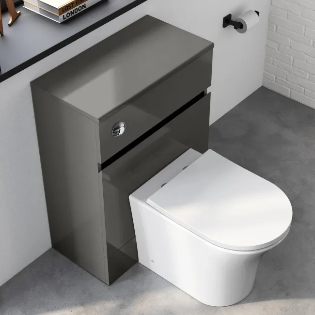 Foster Tungsten Grey Back To Wall Unit and Tucson Toilet