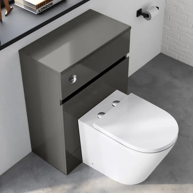 Foster Tungsten Grey Back To Wall Unit and Boston Toilet