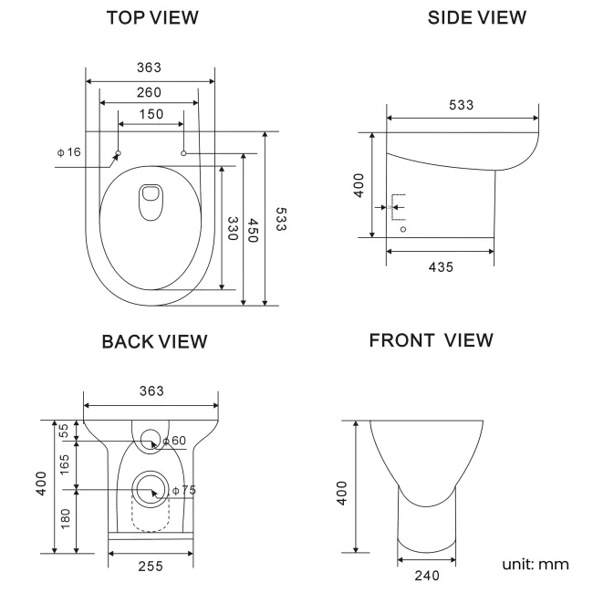 Sicily Fluted Black Walnut Combination Vanity Basin and Aruba Toilet 1200mm - Chrome Handles