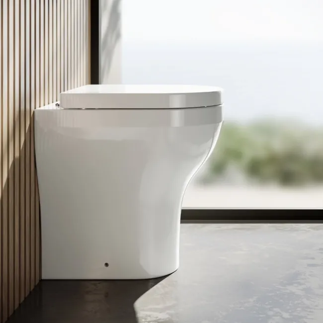 Troy Rimless Comfort Height Back To Wall Toilet With Premium Soft Close Seat