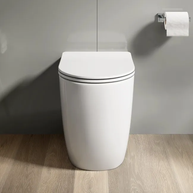 Utah Rimless Comfort Height Back To Wall Toilet With Premium Soft Close Slim Seat