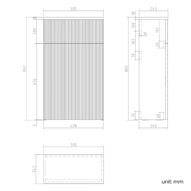 Sicily Fluted Coastal White Combination Vanity Basin and Miami Toilet 1000mm - Brushed Brass Accents