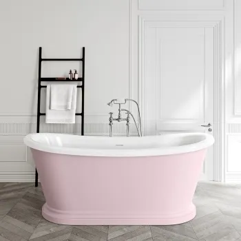 Mayfair 1700mm Cashmere Pink Freestanding Roll Top Slipper Bath