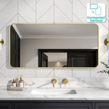 Nina Brushed Brass Mirror 600x1200mm