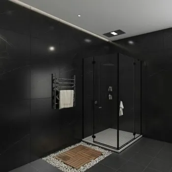 Trepanel Aqua Luxe® Black Marble Effect Embossed Satin SPC Wall Panel 4 Pack (Covers 2.80 SQM)