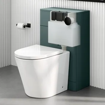 Arizona Pneumatic Concealed Cistern With Matt Black Round Push Button