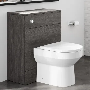 Charcoal Elm Back To Wall Unit and Miami Toilet