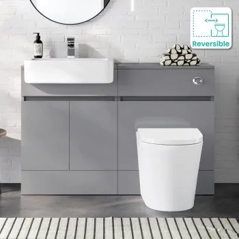 Foster Stone Grey Combination Vanity Basin and Boston Toilet 1200mm