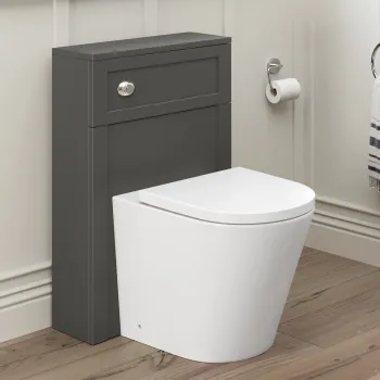 Bermuda Traditional Graphite Grey Slimline Back To Wall Unit and Boston Toilet