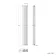 Marbella White Double Oval Panel Radiator 1800x240mm