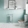 Gibraltar Slimline Small White Traditional Heated Towel Radiator (Flat Top Rail)