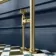 Gibraltar Floor Standing Traditional Brushed Brass Heated Towel Rail 1200x600mm