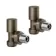 Antique Gold Angled Manual Radiator Valves (Pair) Standard 15mm