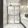 Helsinki Matt Black Premium Easy Clean 8mm Hinged Shower Door 1400mm