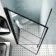Toulon Matt Black Grid Easy Clean 6mm Pivot Shower Door 900mm