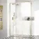 Munich Brushed Brass Framed Easy Clean 8mm Wet Room Shower Glass Panel 1400mm