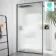 Munich Fluted Effect Matt Black Framed Easy Clean 8mm Wet Room Shower Glass Panel 1100mm