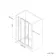 London Brushed Brass 6mm Sliding Shower Door 1200mm