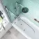 Geneva Easy Clean 6mm Bath Screen with Towel Rail - 800mm