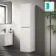 Malta Fluted Coastal White Wall Hung Tall Cabinet 1400x350mm