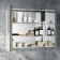 Emielia Battery Operated Illuminated LED Mirror Cabinet 600x600mm