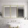 Mia Matt Brass Illuminated LED Mirror Cabinet 710x1200mm
