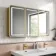 Olivia Matt Brass Illuminated LED Mirror Cabinet 710x1200mm