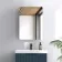 Aurora Matt Black Mirror Cabinet 700x500mm