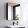 Aurora Matt Black Mirror Cabinet 700x600mm