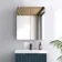 Aurora Matt Black Mirror Cabinet 700x600mm