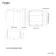 Aurora Matt Black Mirror Cabinet 700x600mm