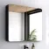 Aurora Matt Black Mirror Cabinet 700x800mm